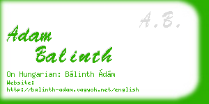 adam balinth business card
